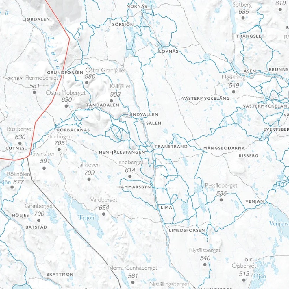 K p Skoterkarta Dalarna 50x70cm Dapa Maps Med Snabb Leverans 